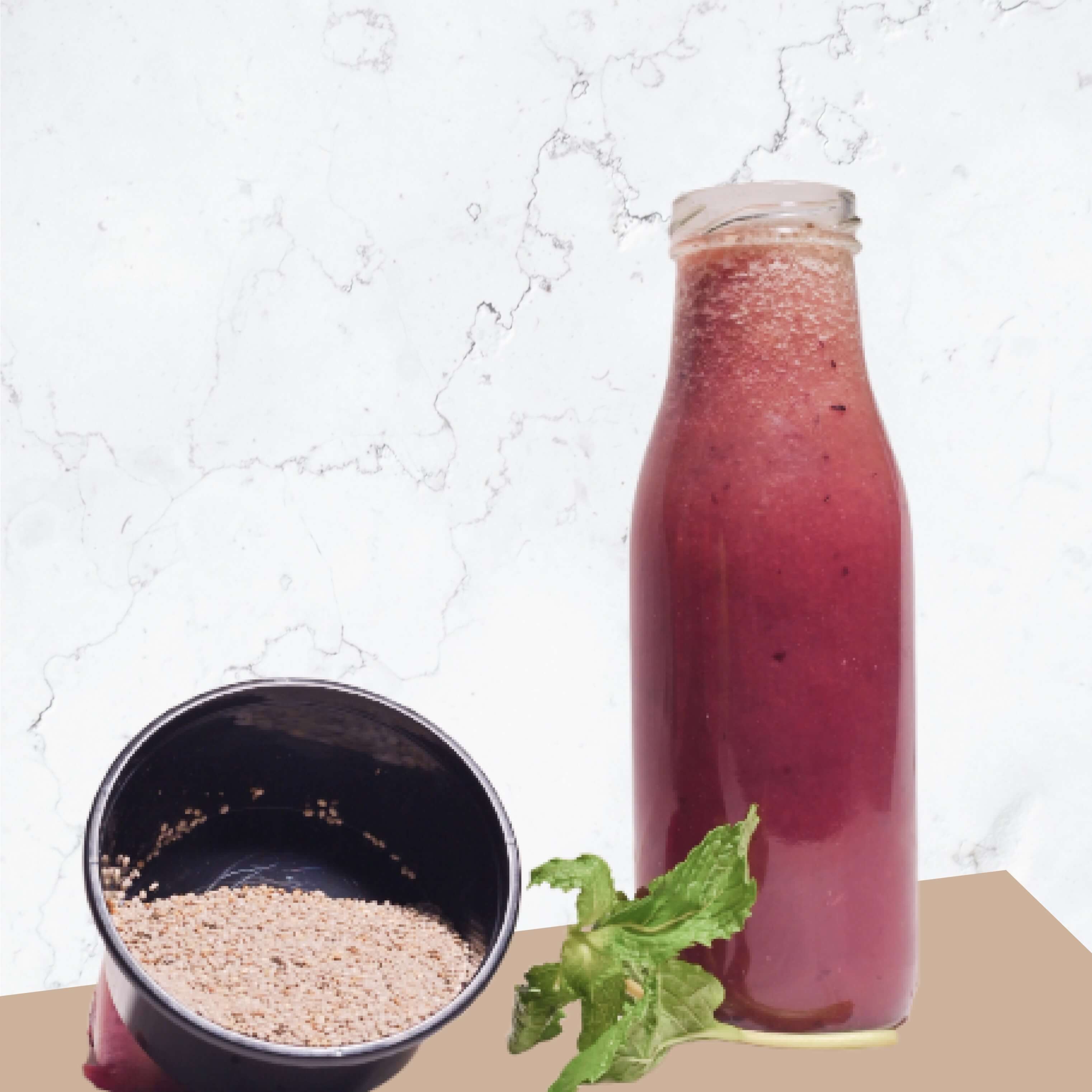 Black Grapes with Chia Seeds